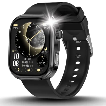 Smartwatch Męski Zegarek Angelo GE52 Ciśnienie Kardio Rozmowy EKG Amoled Puls Menu Pl